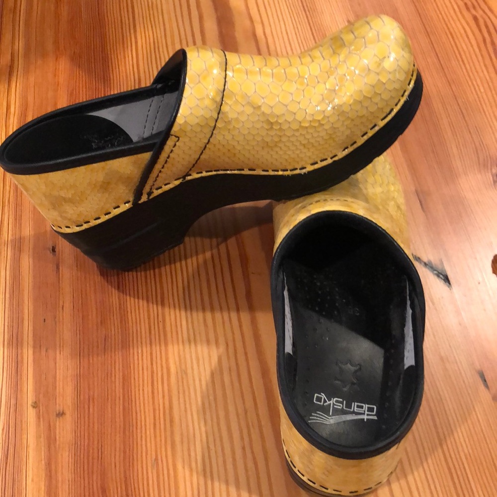 Yellow snakeskin dansko
